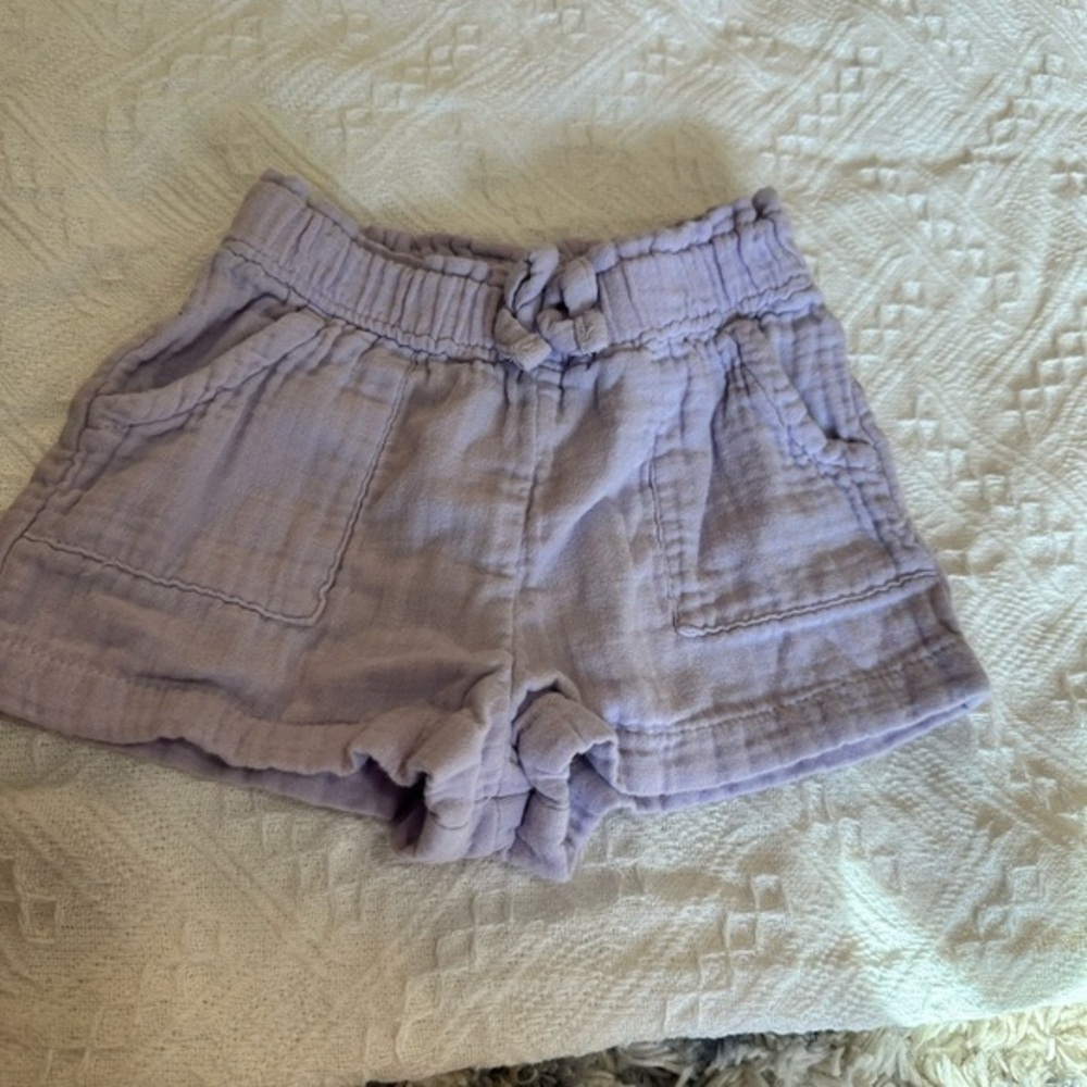 Lavender Textured Shorts